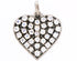 Pave Diamond & Rainbow Moonstone Heart Pendant, (DMN-1001)